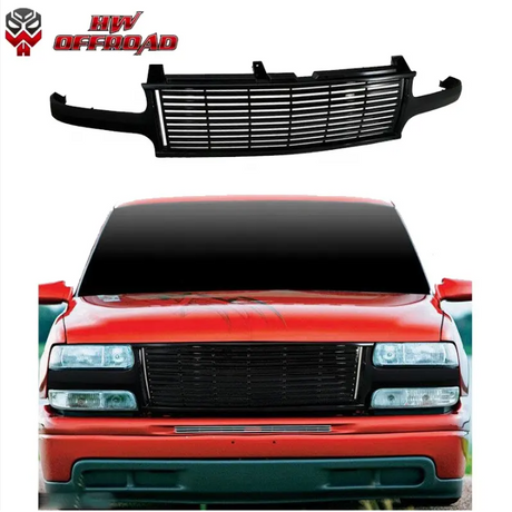 HW 4x4 Offroad Black Grille Mesh Grill for Silverado 1999-2002