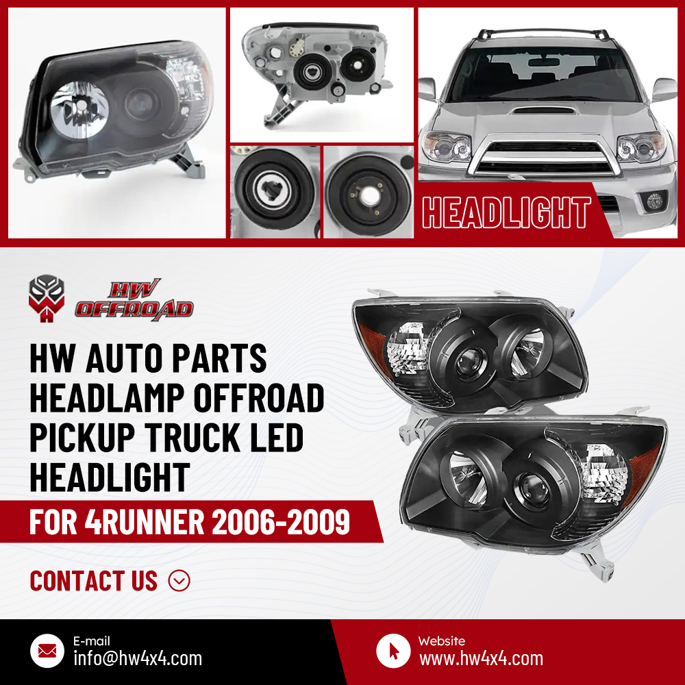 HW Auto Parts Headlamp Offroad Pickup Truck LED Headlight For 4Runner 2006-2009