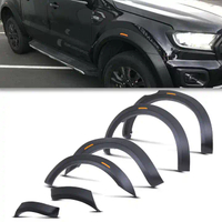 4x4 Offroad Parts Wheel Flares Fender Flares Replacement with Amber Reflector for Ford Ranger T7 T8 2016-2019