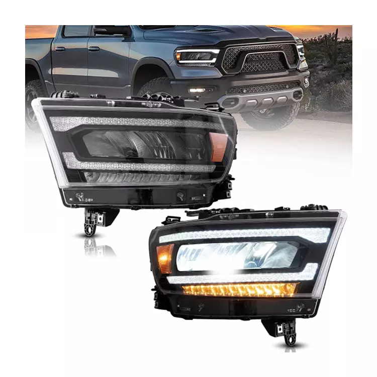 Auto Lighting with DRL 2019 Offroad 4x4 car exterior accessories pickup Full LED Headlights For Ram 1500