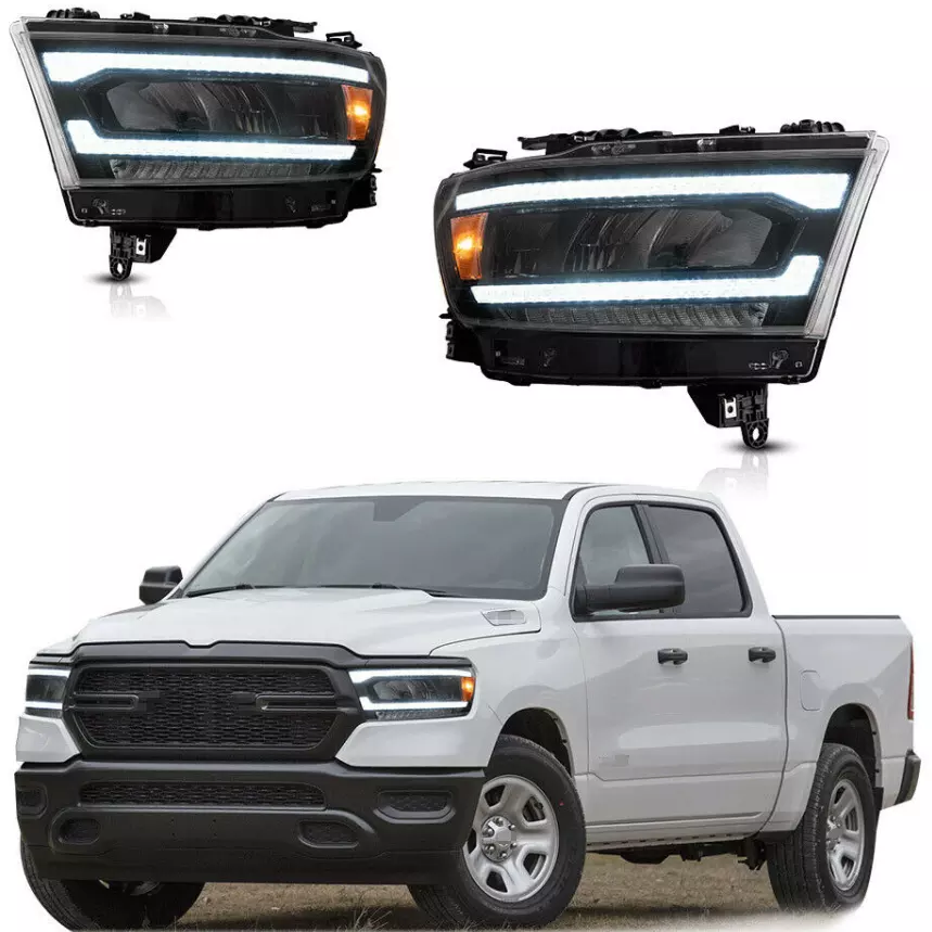 Auto Lighting with DRL 2019 Offroad 4x4 car exterior accessories pickup Full LED Headlights For Ram 1500