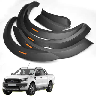 4x4 Offroad Parts Wheel Flares Fender Flares with Amber Led Lights for Ford Ranger T7 T8 2016-2019