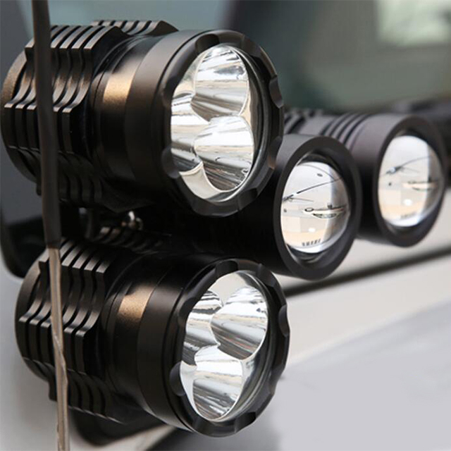 Jeep Jk Wrangler & Ford F150 A-Pillar LED Lights Color: Silver & Black (PAIR) for Jeep Wrangler JK