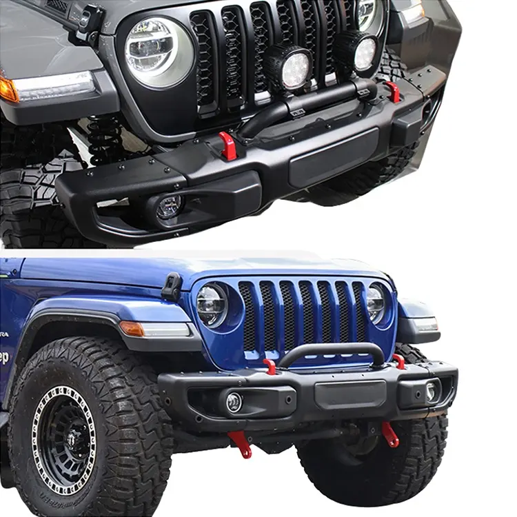 10th Anniversary Steel Car Front Bumper With U Bar For Wrangler JL 2018+