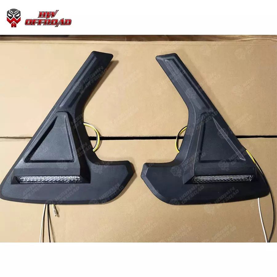 2Pcs Glossy Black Universal Car Fender Side Vent Covers – Self-Adhesive Air Wing Trim