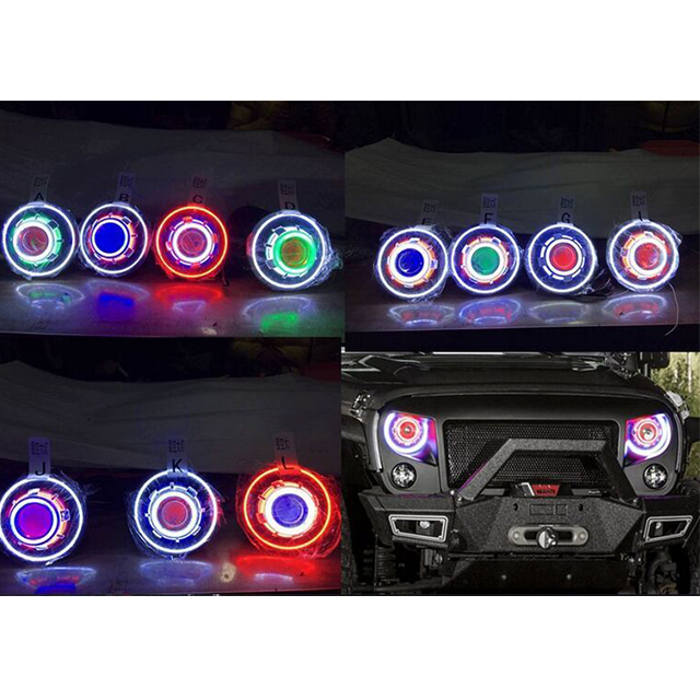 Starry Sky LED/HID Headlights 7 Color Options (PAIR) for Jeep Wrangler JK