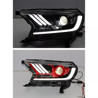 Car Headlamp Inner red Offroad 4x4 Pickup car exterior accessories LED Headlights For Ranger 2015 T7 T8