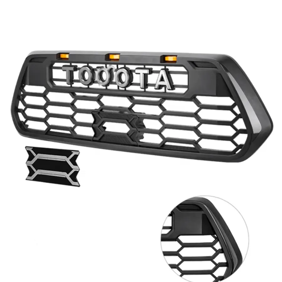 HW Offroad 4x4 Car Front Bumper Grille With LED Lights For Tacoma 2016 + Accessories