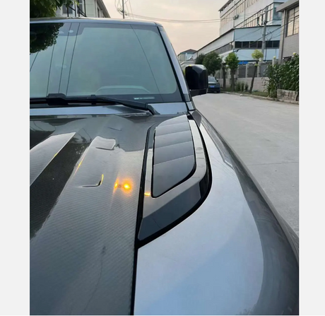 Version-B Black Car Bonnet Hood Air Vents for Land Rover Defender(90110) 2020-2024