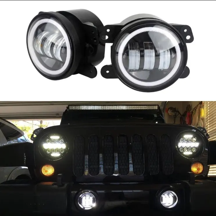 HW 4X4 Offroad 4 inch fog lamp with DRL for Wrangler JK 2007-2017