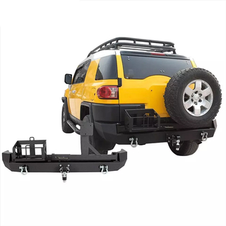 Exterior Offroad Accessories Rear Bumper with Spare Tire Rack Oil Drum Rack for FJ Cruiser 2007-2014