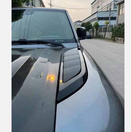 Version-A Gloss Black Car Bonnet Hood Air Vents for Land Rover Defender(90110) 2020-2024