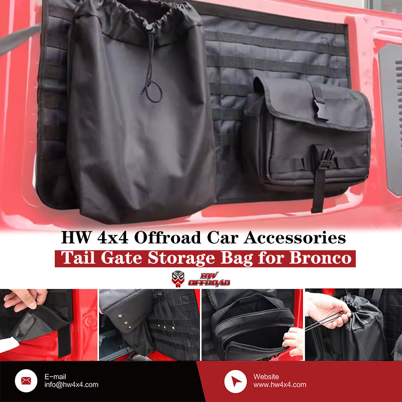 HW 4x4 Offroad Car Accessories Tail Gate Storage Bag for Bronco