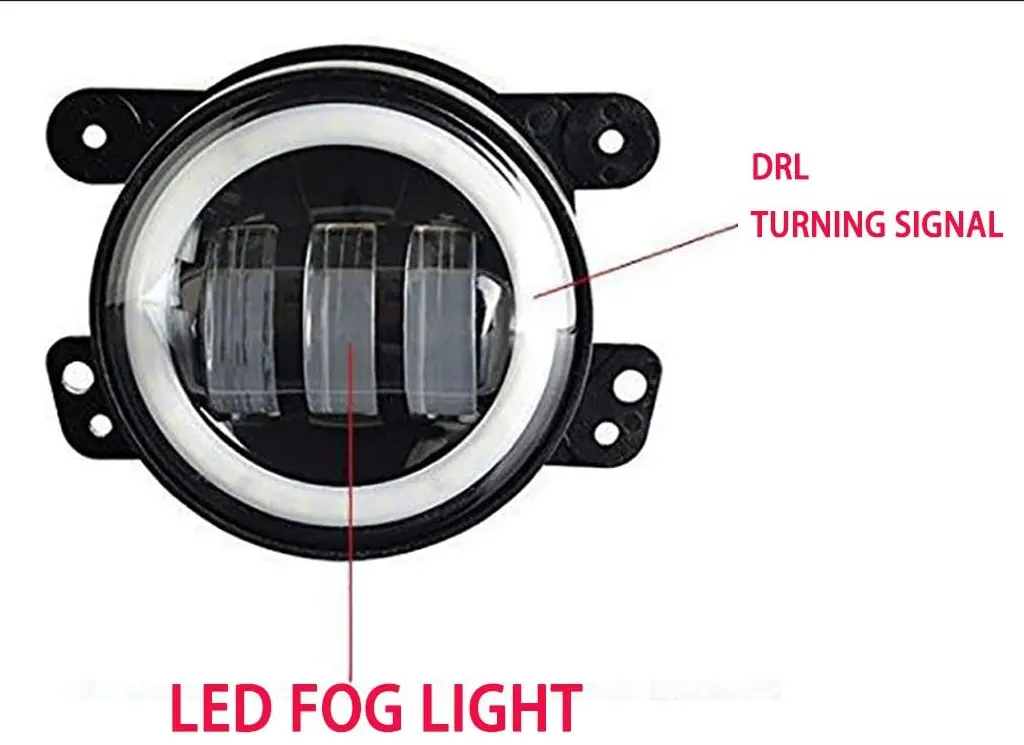 HW 4X4 Offroad 4 inch fog lamp with DRL for Wrangler JK 2007-2017