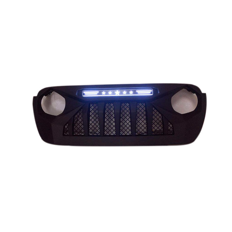 Grill with light bar for Jeep Wrangler 2018+